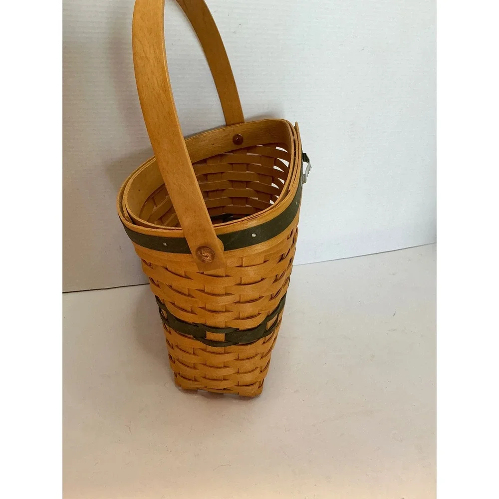 Longaberger Vintage‎ 1998 Christmas Collection Glad Tidings Basket Green Trim